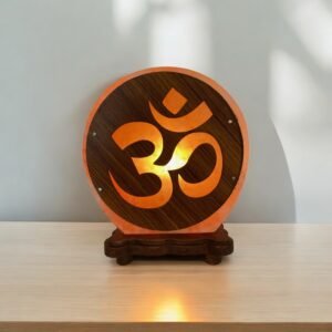 Lampe en Sel de l’Himalaya – Symbole Om
