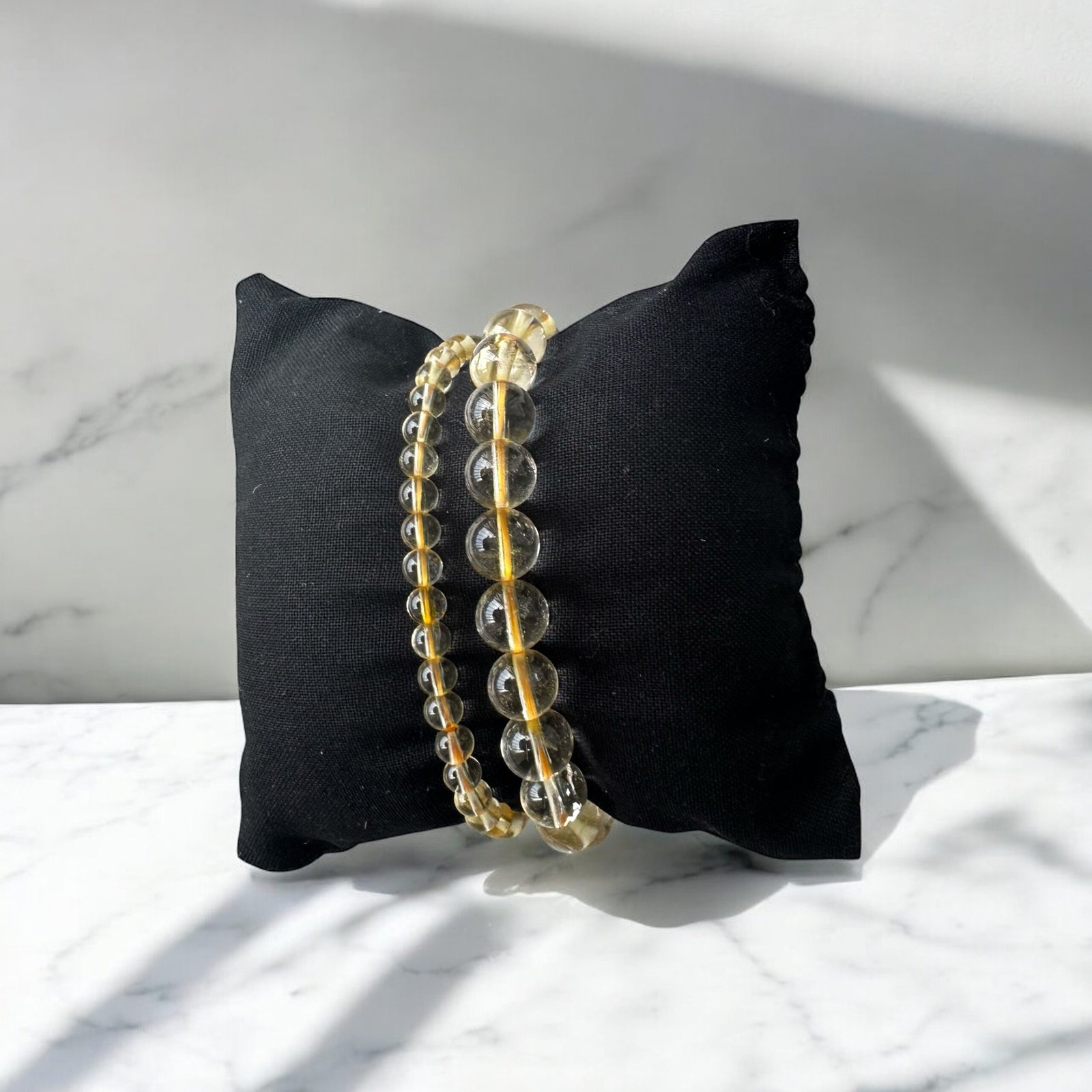 Bracelet en Citrine Naturelle – Énergie Positive, Abondance et Confiance