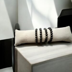 Bracelet en Onyx Noir – Stabilité, Protection et Maîtrise de Soi