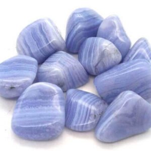 Pierre Roulée Calcédoine Bleue Lace – Sérénité et Douceur
