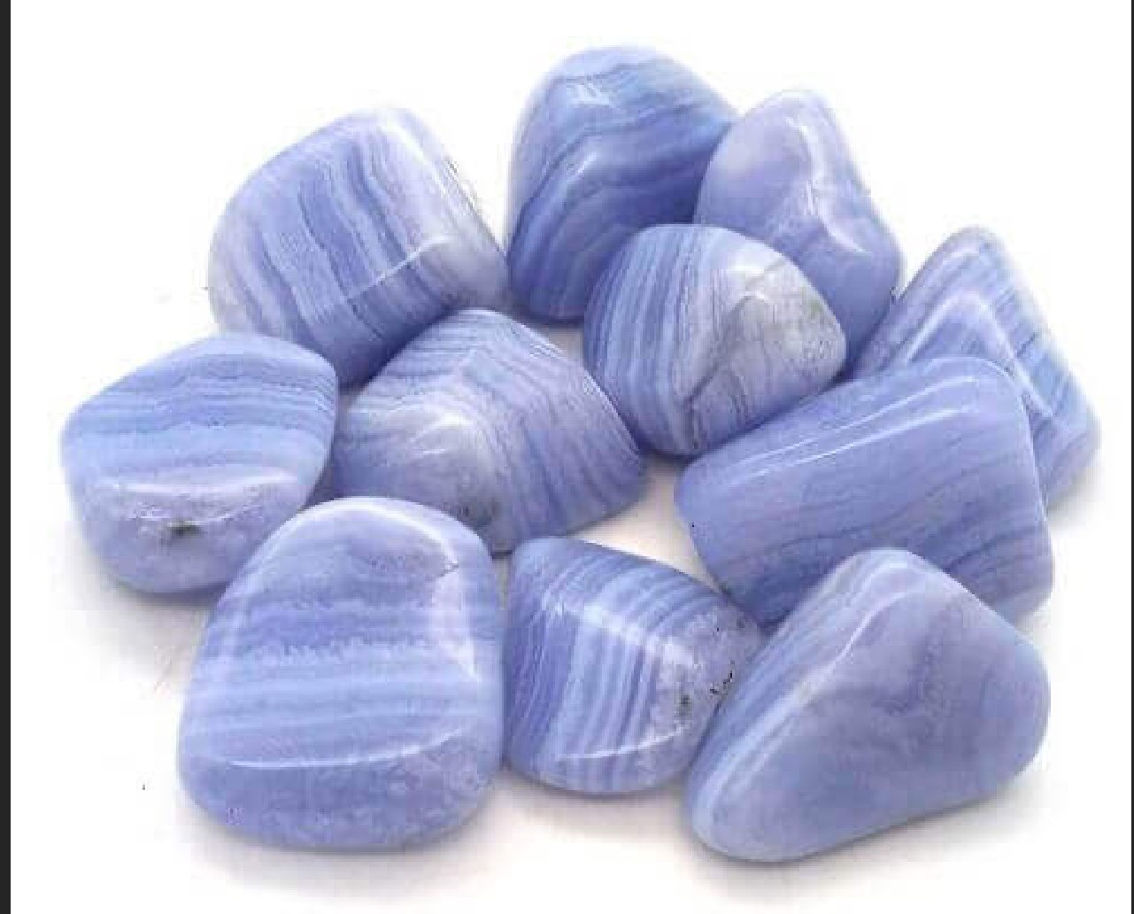 Pierre Roulée Calcédoine Bleue Lace – Sérénité et Douceur