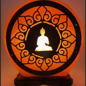 Lampe en Sel de l’Himalaya Bouddha – Lumière Apaisante et Énergie Pure