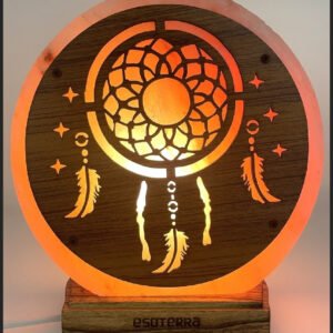 Lampe en Sel de l’Himalaya – Attrape-Rêves Lumineux