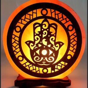 Lampe en Sel de l’Himalaya – Main de Fatma Protectrice