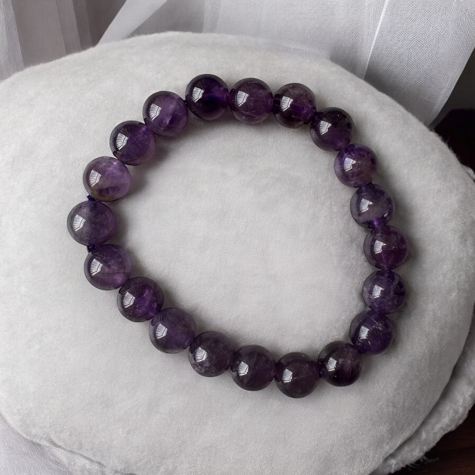 Bracelet en Améthyste Naturelle – Apaisement, Intuition et Protection