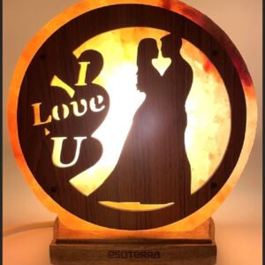 Lampe en Sel de l’Himalaya – Édition Romance “I Love U”
