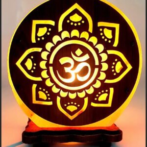 Lampe en Sel de l’Himalaya – Mandala Om