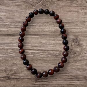 Bracelet en Œil de Tigre Rouge – Courage, Vitalité et Stabilité